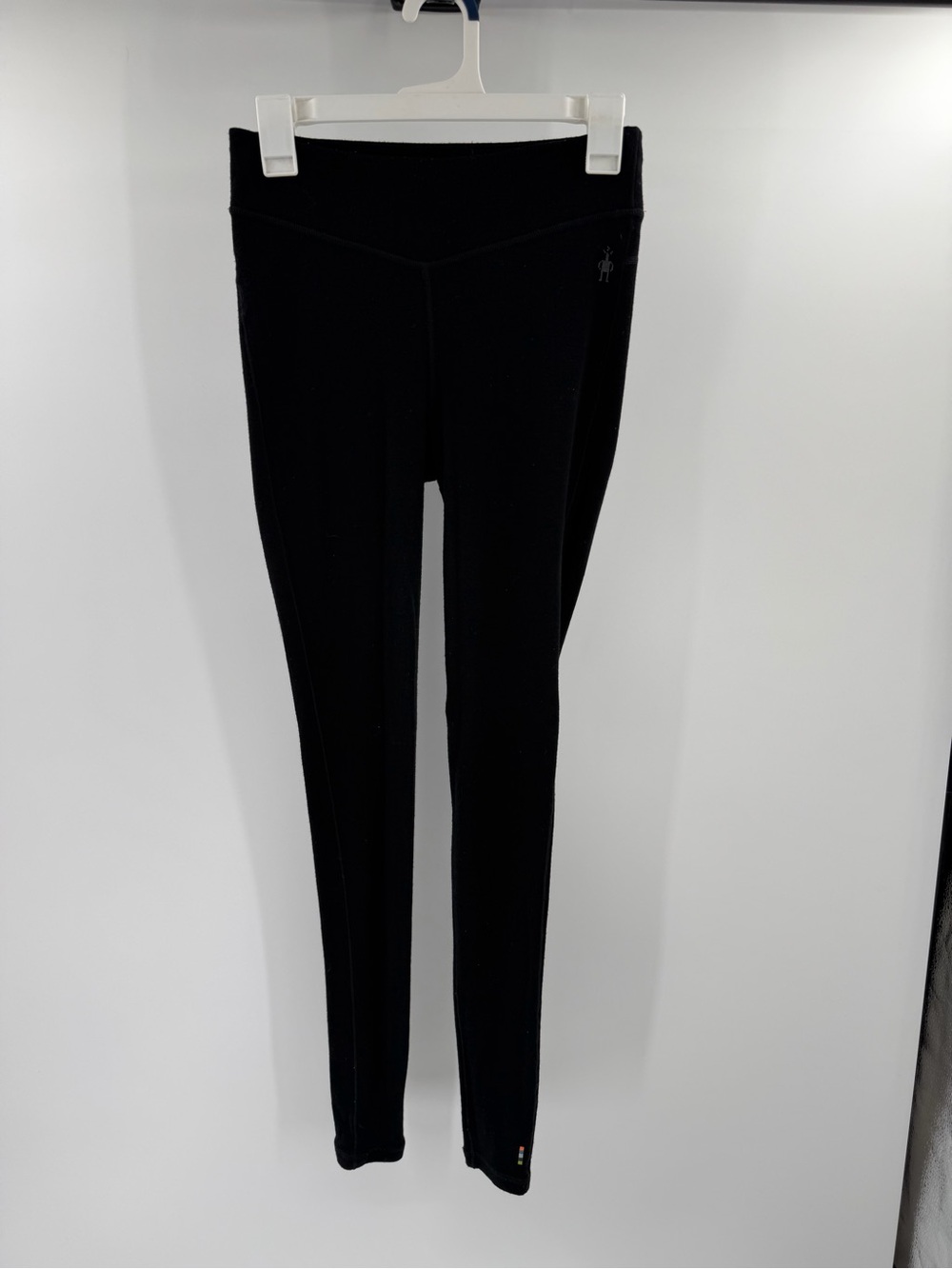 Smartwool 100% Merino Wool Baselayer Black Women's High-Waist Stretch Leggings S